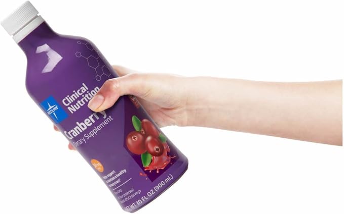 Medline Cranberry + Liquid UTI Dietary Supplement, 30 oz Bottle (Pack of 2)