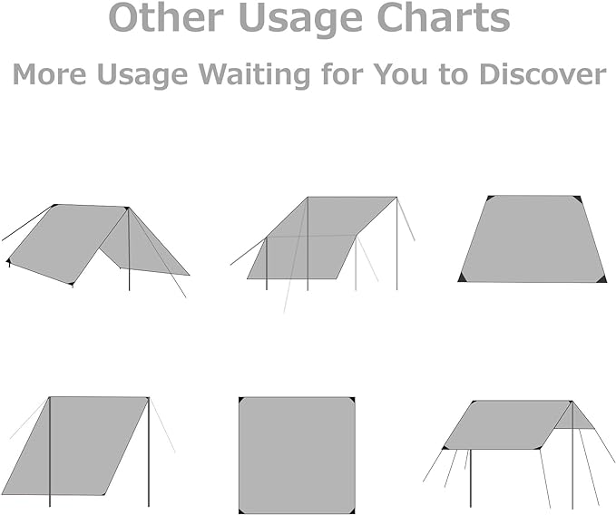 Azarxis Waterproof Camping Tent Tarp Hammock Rain Fly Footprint Ground Cloth Shelter Sunshade Beach Picnic Blanket Mat for Outdoor Camping Park Lawn