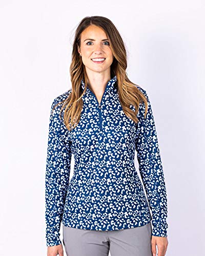 Cutter & Buck Women's Half Zip Shirt, Indigo, M