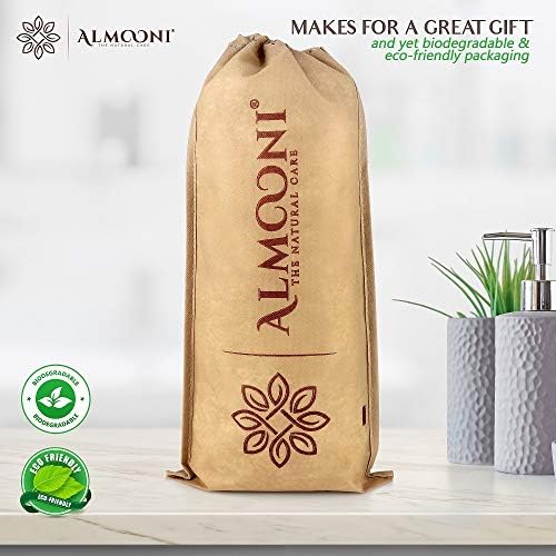 Almooni Natural Egyptian Loofah Back Scrubbers for Use in Shower, Exfoliating Natural Loofah Back Scrubber for Shower for Men and Women to Clean Your Back Deeply - 1 Count (1 Pack)