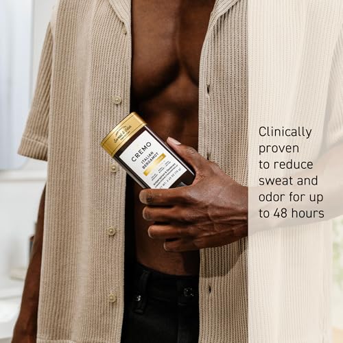 Cremo Italian Bergamot Antiperspirant & Deodorant for Men, 48-hour Sweat and Odor Protection, 2.65oz