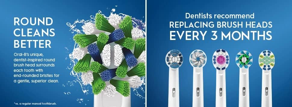 Oral-B Professional Clean 5000 X Electric Toothbrush Twin Pack, Rechargeable Power Toothbrushes - Pack of 2