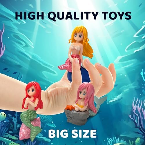 3 Bath Bombs for Kids with Mermaid Toys Inside + Bonus Wallet for Kids - Cool Surprise for Girls, Boys, Teens - Handmade in USA
