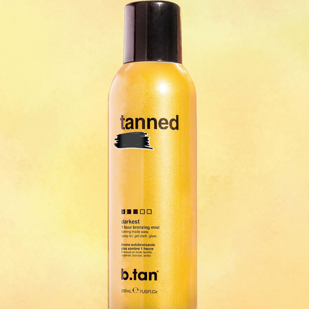 b.tan Self Tanner Bronzing Mist – Fast 1-Hour Sunless Tanning Spray | Vegan, No Smell