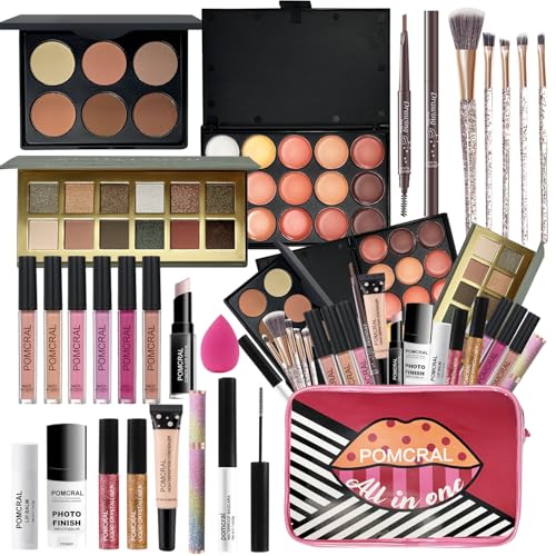 Make up Sets,Makeup Kit For Girls 10-12,Make up Gift For Women Girs Teens with Eyeshadow Palette, Lipgloss Set, Brushes, Concealer, Makeup Bag