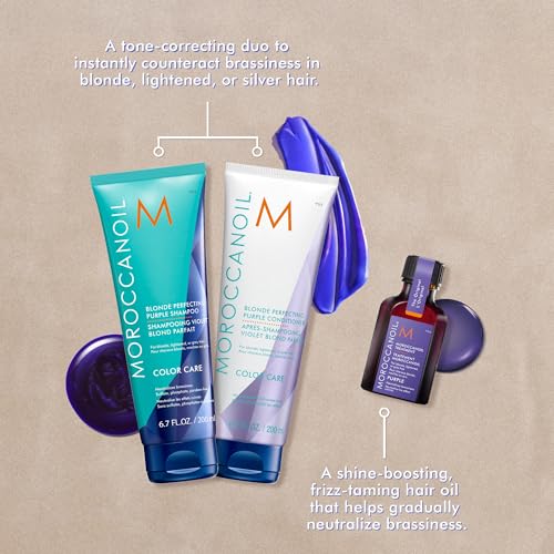 Moroccanoil Blonde Perfecting Purple Shampoo And Conditioner Bundle