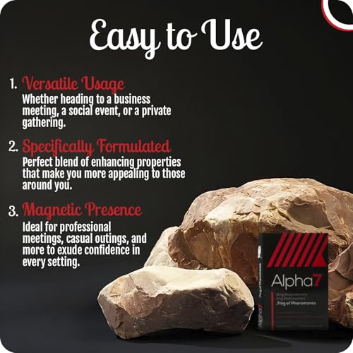 Alpha 7 Unscented - Pheromone Cologne for Men with Pure Pheromones - High Concentration Blend to Attract Women - Top Selling Perfume Oil Designed to Complement Your Scent (2x (1 ml))