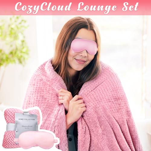 Birthday Gifts for Women, 12 PCS Unique Relaxing Spa Self Care Box Get Well Soon Gifts Baskets, Mothers Day Gifts for Mom, Wife, Girlfriend, Friends, Her Fantasy Box (Pink)