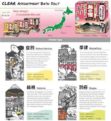 TABI NO YADO 3 Boxes Complete 39 Pieces, Onsen, Bath Salt, hot Springs