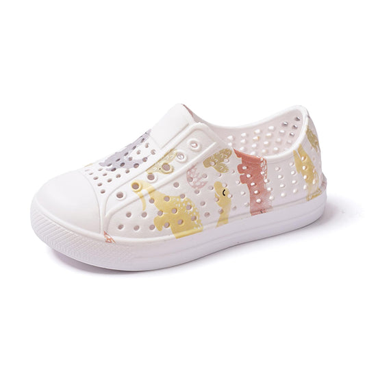 QLZ Toddler Kids Water Shoes for Boys Girls Garden Sandals Rubber Shoes Beach Sneakers, Slip-on Anti-Slip Lightweight Breathable Quick Dry Soft Flexible（Toddler/Little Kid/Big Kid）