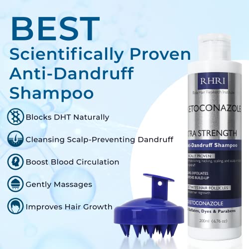 Anti Dandruff Shampoo for Men & Women | Extra Strength Medicated Shampoo with 2% Salicylic Acid and Tea Tree Oil for Itchy, Dry Scalp, Flakes and Build-Up | Sulfate Free 200ml