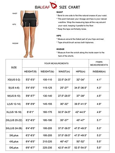 BALEAF Biker Shorts Women Yoga Gym Workout Spandex Running Volleyball Tummy Control Compression Shorts with Pockets 5" Wine Red XS