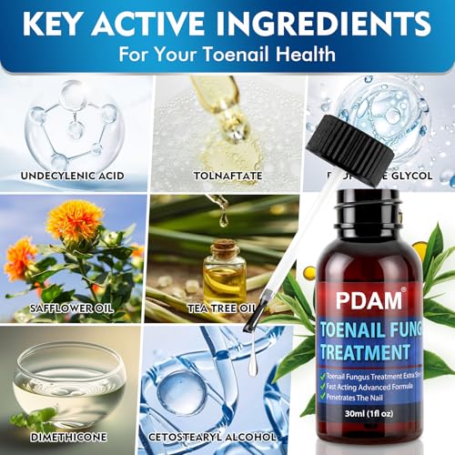 Toenail Fungus Treatment Extra Strength - Toe Nail Fungus Treatments for Thick, Nail Strengthener and Growth, Nail Fungus Treatment Extra Strength for Broken, Discolored Nail & Ingrown Toenail - 30ml