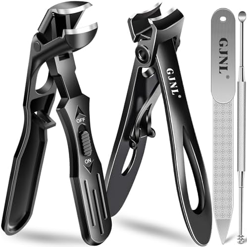 Toenail Clippers for Seniors Thick Toenails, Wide Jaw Toe Nail Clippers and Angled Head Toenail Clippers for Thick Toenails, Professional German Nail Clippers for Men Novelty Gifts, Women&Pregnant