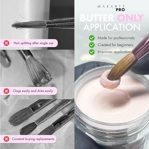 Acrylic Kolinsky Nail Brush with Monomer and Acetone Resistant Handle, Pure Kolinsky Hair & Anti-Clogging Properties - Durable, Professional Quality, Size #10