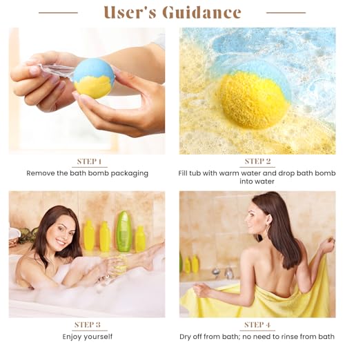 Bath Bombs Set, 20 pcs Natural Shea Butter & Safe Oil Bath Bomb for Skin Moisturizing, Handmade Bubble Bath & Fizzy, Ideal Presents for Women