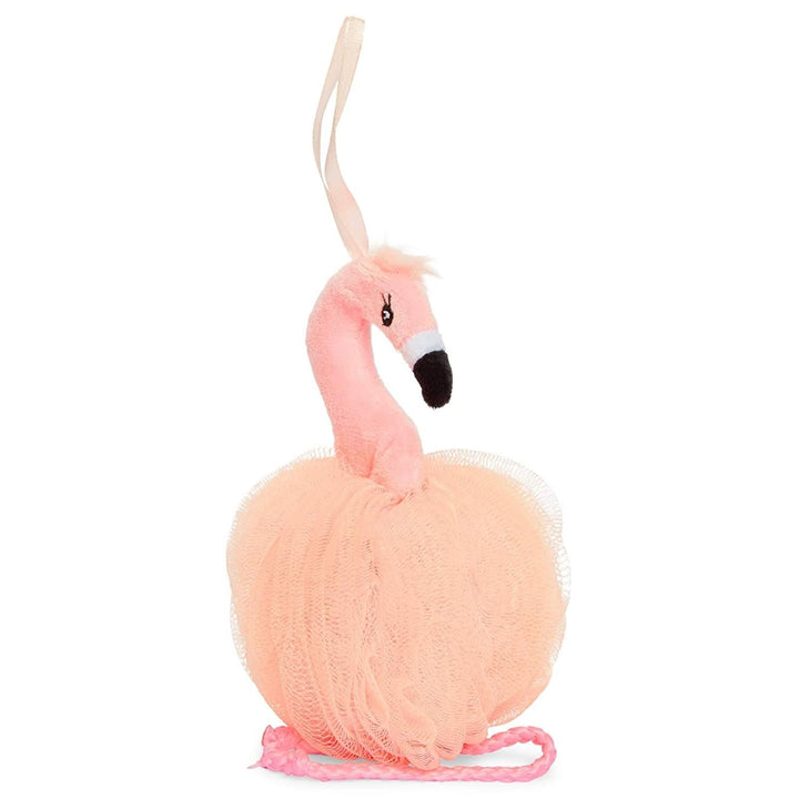 Juvale Pink Flamingo Loofah Bath Sponge Body Scrubber (3.5 x 11.5 in, 3 Pack)