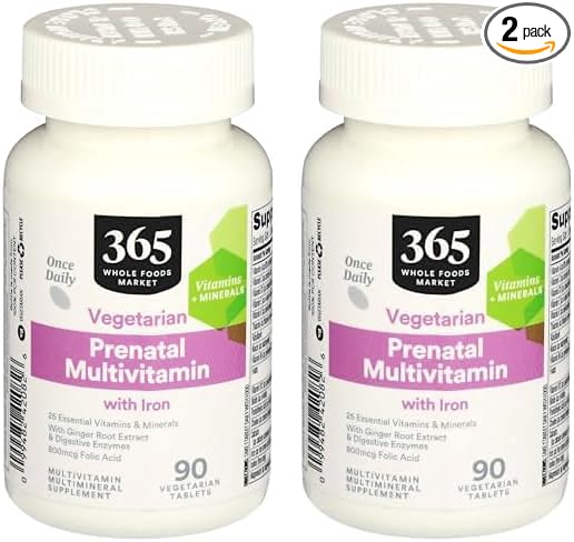 365 by Whole Foods Market, Multi Prenatal One Daily, 90 Tablets (Pack of 2)