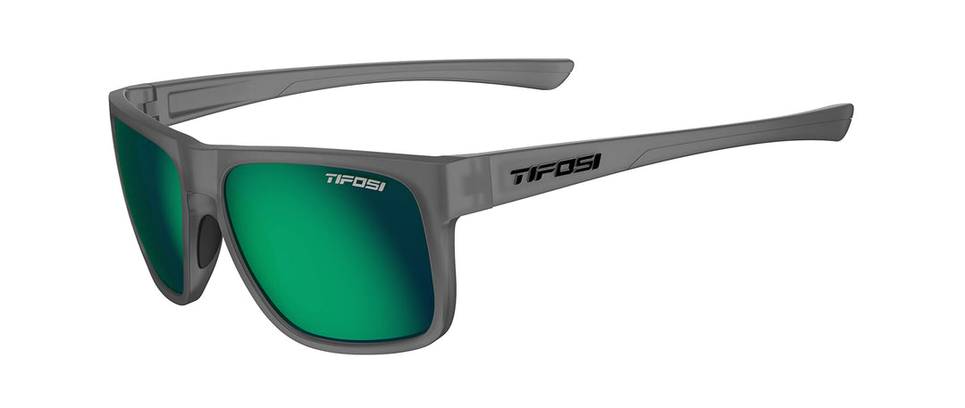 Tifosi Optics Swick Sunglasses (Satin Vapor/Emerald Polarized Lenses)