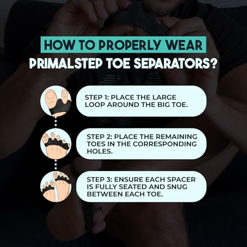 2.0 Firm Edition Toe Separators - Extra Firm, Stretchy & Flexible - Thicker & More Durable - Dr. Recommended Toe Spacers - Loved by Those with Bunions or Plantar Fasciitis - (Blue, Large)