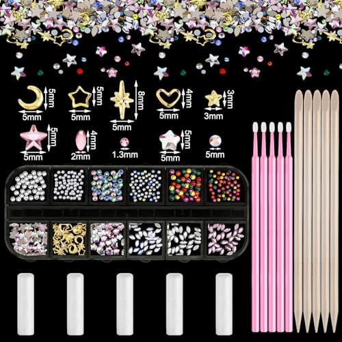 Sosation 377 Pieces Tooth Gem for Teeth Jewelry Kit DIY Fashionable Artificial Crystal Reflective Tooth for birthday Party, Cool Style