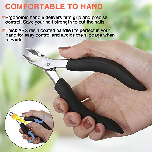 BEZOX Thick Toenail Clippers - Precision Large Toe Nail Clipper for Thick Nails, Comfort Grip Fingernail Clipper, Ergonomic Long Handle Nail Cutter, Professional-Grade Stainless Steel
