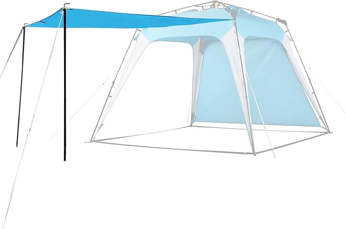 Pop Up Canopy Sun Shelters Shade Tent Pop Up 8.2' X 8.2' - Instant Portable Sports Cabana Umbrella, Easy Set-up and Take Down, with Sun Protection and One Shade Wall Included (Awning Blue)