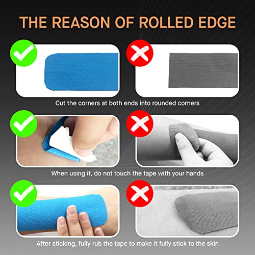 OK TAPE Basic Original Cotton Kinesiology Tape (2 Pack), Elastic Water Resistant Therapeutic Athletic Tape, Latex Free, Pain Relief, Injury Recovery, Uncut K Tape 2in×16.4ft - Beige