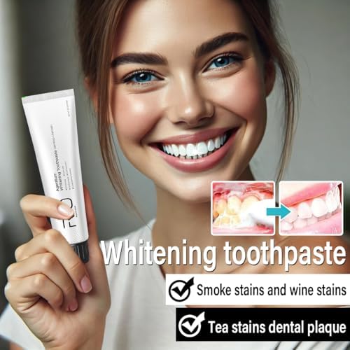 R&O Ageratum Whitening Toothpaste with Bamboo Charcoal, 3.53 oz - Removes Stubborn Stains, Great for Teeth Whitening, Reduces Plaque, Promotes Oral Health with Long - Lasting Fresh Breath (3 Tubes)