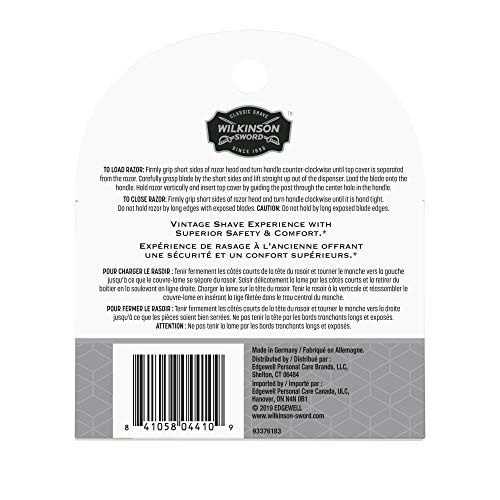 Wilkinson Sword Quad Blade Razor Blades Refills, 5 Count(Pack of 1)
