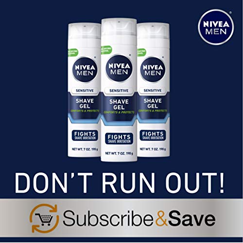 NIVEA Men Sensitive Shaving Gel - Protects Sensitive Skin From Shave Irritation - 7 oz. Can