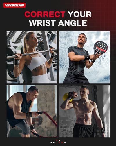 VINSGUIR Elastic Wrist Wraps for Weightlifting and Working Out, Breathable Lifting Wrist Wraps with Thumb Loop, 21'' Gym Wrist Brace for Wrist Support and Protection, Men and Women (Pair)