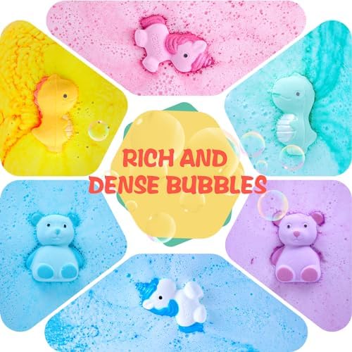 Bath Bombs for Kids, Organic Bubble Bath Kids Bath Bombs for Girls & Boys, Valentine Easter Christmas Basket Stuffers, Teen Girl Gifts Trendy Stuff, Party Favors