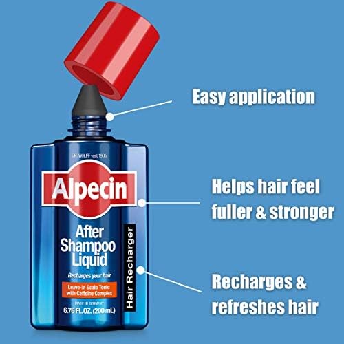 Alpecin After Shampoo Caffeine Liquid 6.76 fl oz (Pack of 1) I Topical Solution for Men's Thinning Hair I Promotes Natural Hair Growth I Sulfate Free with Concentrated Caffeine