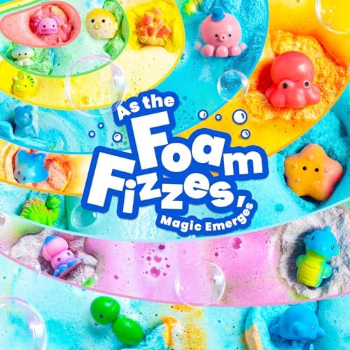 Bath Bombs for Kids with Surprise Inside – 28 Fun Fizzy Shower Bombs with Land & Sea Animal Toys, Kid-Friendly & Non-Toxic, Handmade Birthday Party Favors & Summer Gifts for Girls and Boys