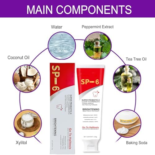 2 Pcs Sp-6 Probiotic Ultra Whitening Toothpaste, Sp 6 Toothpaste, Deep Cleaning Care, Stain Removing, Fresh Breath.