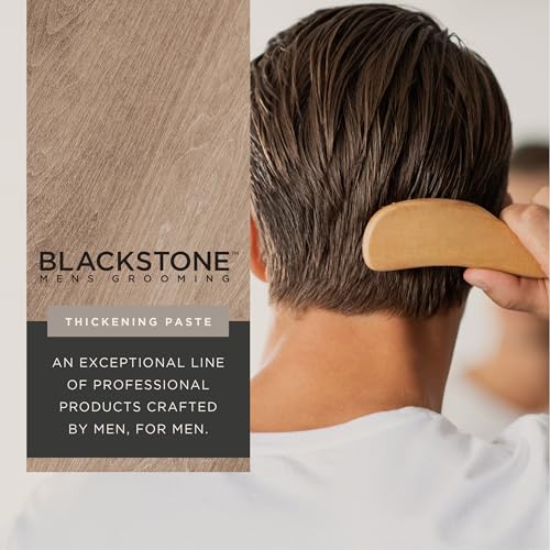 Blackstone Men's Grooming Thickening Fiber Paste Gel for Hair Styling - Adds Volume with Pliable Hold & Matte Finish | Paraben & Cruelty Free | Made in USA, Sandalwood (4 oz)