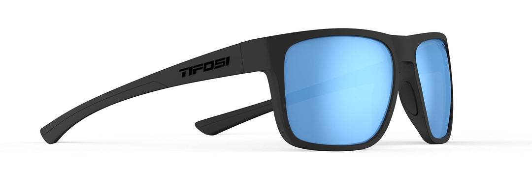 Tifosi Optics Swick Sunglasses (BlackOut/Sky Blue Polarized Lenses), unisex adult
