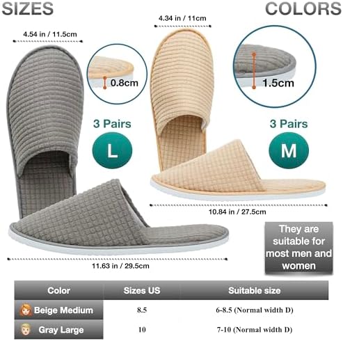 6-10 Pairs Spa Slippers, Non Slip Disposable Slippers For Guest, Washable Reusable, Which Can Be Used As Women Men, House, Indoor, Bathroom, Bedroom, Hotel, Bride Slippers