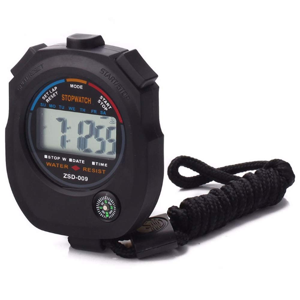 6 Pack Multi-Function Electronic Digital Sport Stopwatch Timer, Large Display with Date Time and Alarm Function,Suitable for Sports Coaches Fitness Coaches and Referees