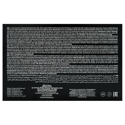 Alfaparf Milano Semi di Lino Sublime Cellula Madre Beauty Genesis Vials - Argan Ampoules for Radiant and Healthy Hair - Protects Color - Adds Shine (12 Vials / 0.44 fl. oz. each)