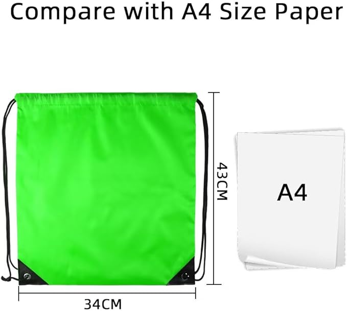 GoodtoU Drawstring Backpack Bags String Sack - Drawstring Gym Bag Cinch Backpacks in Bulk Green 16 Pcs