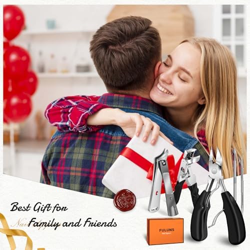 Toenail Clippers for Seniors Thick Toenails, Slanted Curved Ingrown Toe Nail Clippers for Men Angled Head Large Toe Nail Clippers with Catcher Wide Opening Thick Nails Nail Cutter Gifts for Men Women