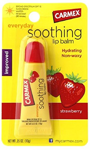 Carmex Soothing Lip Balm, Strawberry 0.35 oz (Pack of 2)