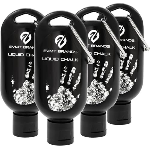 EVMT Brands Liquid Chalk, Mess-Free Gym Chalk for Weightlifting, Gymnastics, Rock Climbing, Dancing. Sweat-Resistant and Long Lasting for Stronger Grip. Package May Vary.