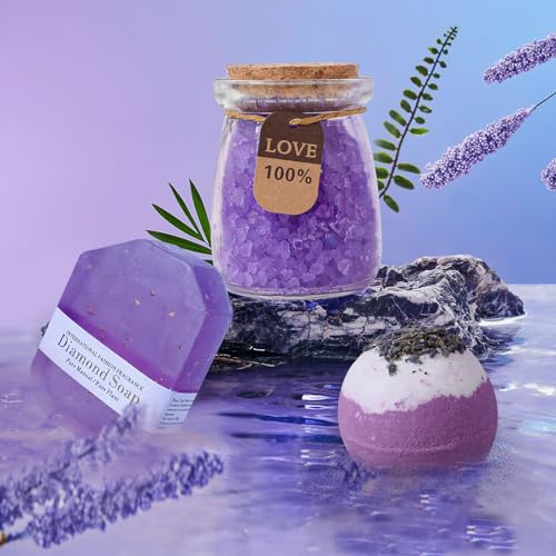 Birthday Gifts for Women, Happy Bath Set Relaxing Spa Gift Baskets Ideal for Her, Mother's Day Gifts Unique Gift for Mom Sister Friend Wife Coworker Teacher Nurse Who Have Everything