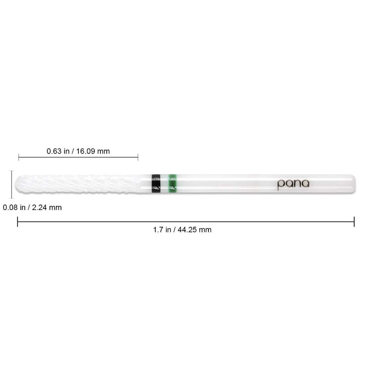 Pana Professional - White Under Nail Cleaner Ceramic Safety Bit 3/32" Shank Size - Nail Drill Bit for Dremel Machine