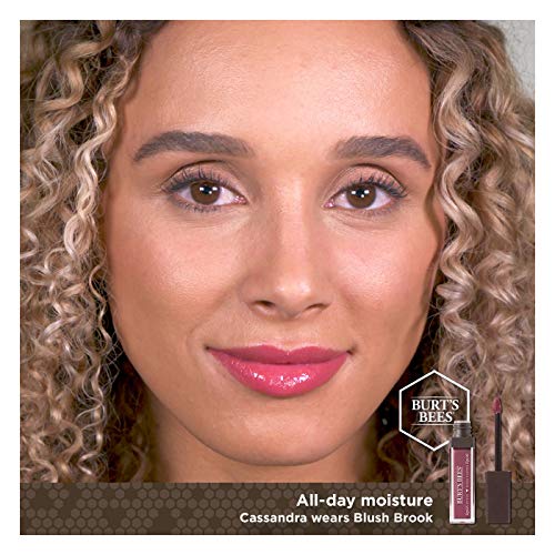 Burt's Bees 100% Natural Glossy Liquid Lipstick, Blush Brook, 1 Tube
