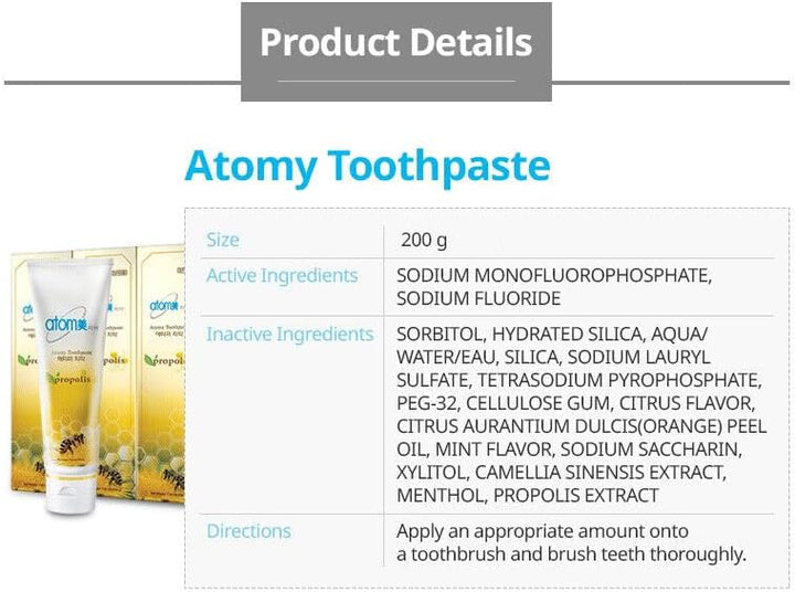 Atomy Toothpaste Propolis 5-Pack (5 x 7.05 oz)