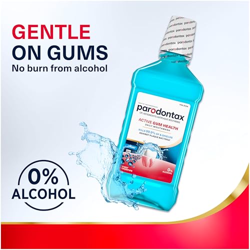 Parodontax Active Gum Health Mouthwash, Antiplaque and Antigingivitis Mouthwash, Mint, 3x16.9 Fl Oz